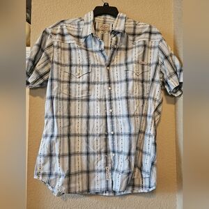 XL Pearl Snap Button Down Lucky Shirt